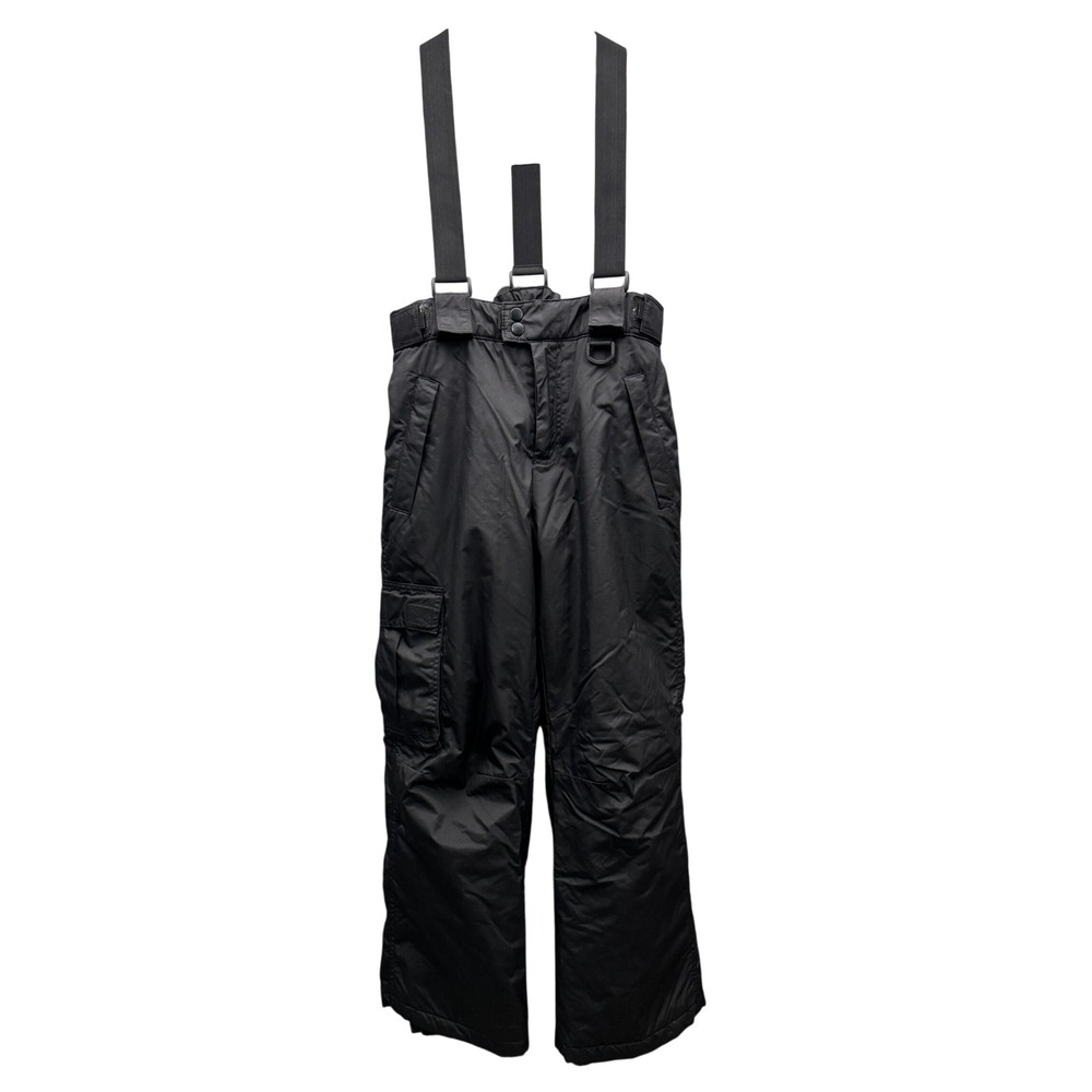 Sport Essentials Snow Pants Boys 14 Black Insulated Removable Suspenders Ski